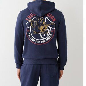 TRUE RELIGION METALLIC BUDDHA ZIP HOODIE